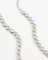 Chico's Silvertone Tennis Necklace SILVER