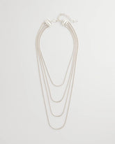 Chico's Multi-Layer Snake Chain Necklace SILVER