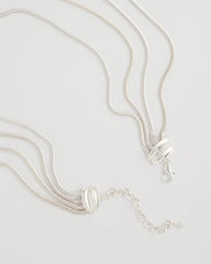 Chico's Multi-Layer Snake Chain Necklace SILVER