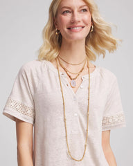 Chico's Convertible Agate Pendant Necklace NEUTRAL