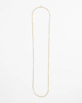 Chico's Long Goldtone Seed Bead Necklace GOLD
