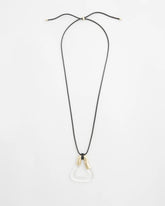 Chico's Adjustable Lucite Pendant Necklace LUCITE