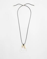 Chico's Adjustable Lucite Pendant Necklace LUCITE