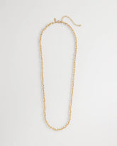 Chico's Faux Pearl Single-Strand Link Chain Necklace PEARL