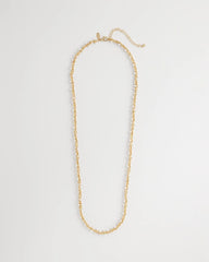 Chico's Faux Pearl Single-Strand Link Chain Necklace PEARL