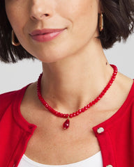 Chico's Convertible Red Necklace RED