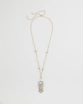 Chico's Adjustable Opalescent Pendant Necklace PINK