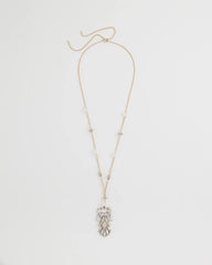 Chico's Adjustable Opalescent Pendant Necklace PINK