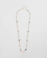 Chico's Pink Art Deco Beaded Necklace PINK
