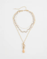 Chico's Convertible Rose Quartz Pendant Necklace PALE PINK