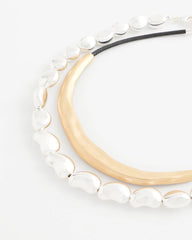 Chico's Mixed-Metal Collar Necklace MIXED METALS
