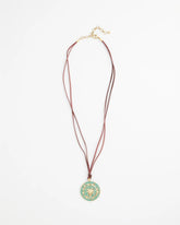 Chico's Sundial Medallion Pendant TURQUOISE
