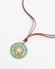 Chico's Sundial Medallion Pendant TURQUOISE