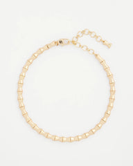 Chico's Golden Bamboo Collar Necklace GOLD