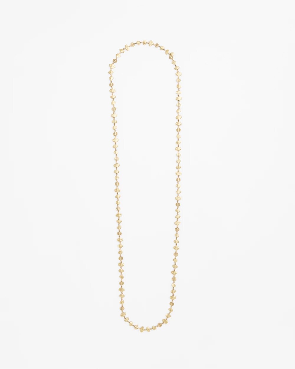 Chico's Gold Nugget Single Strand Necklace GOLD