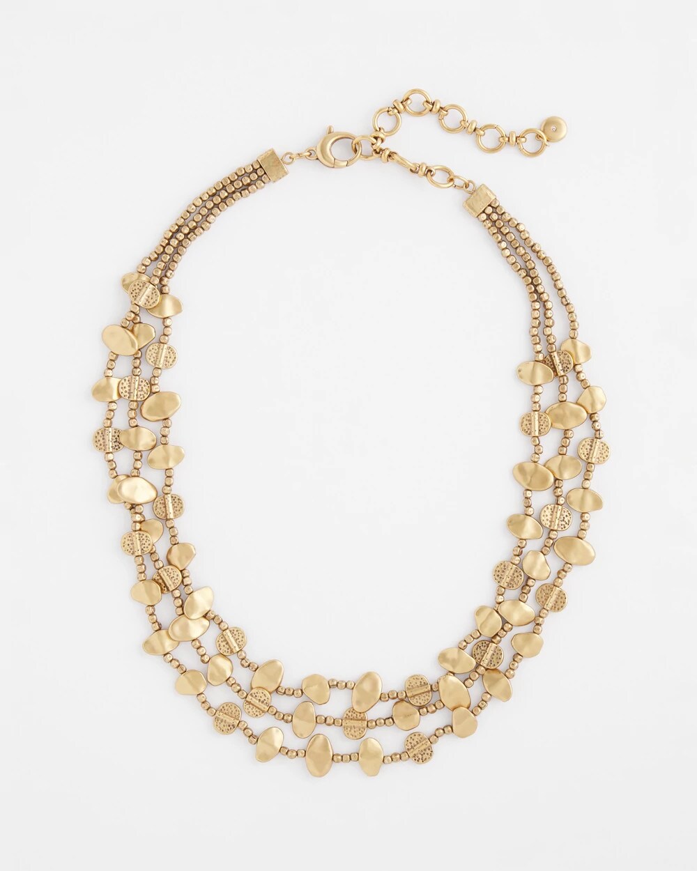 Chico's Goldtone Nugget Collar Necklace GOLD