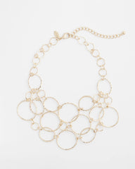 Chico's Short Goldtone Multi-Strand Link Necklace GOLD