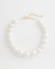 Chico's Large Pearl Collar Necklace PEARL