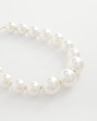 Chico's Large Pearl Collar Necklace PEARL