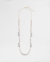 Chico's Purple Beaded Single Strand Necklace PURPLE