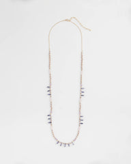 Chico's Purple Beaded Single Strand Necklace PURPLE