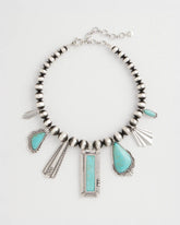 Chico's Chico's Originals Turquoise & Charms Motif Collar Necklace