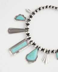 Chico's Chico's Originals Turquoise & Charms Motif Collar Necklace