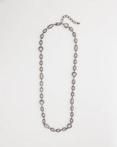 Chico's Frosted Quartz Single Strand Necklace NEUTRAL