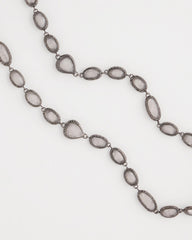Chico's Frosted Quartz Single Strand Necklace NEUTRAL