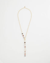 Chico's Art Deco Geo Glass Bead Y-Necklace