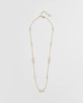 Chico's Equestrian Horsebit Long Link Necklace GOLD