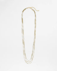 Chico's Multi Strand Gold-Tone Necklace GOLD