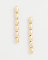 Chico's Gold Linear Beaded Earrings GOLD