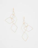 Chico's Diamond Shaped Linear Earrings GOLD