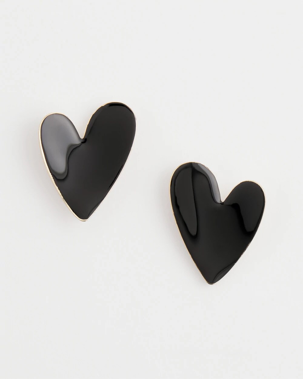 Chico's Black Heart Earrings BLACK