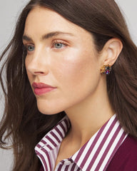 Chico's Spider Web Glitz Earrings ORANGE