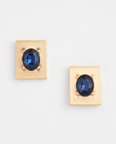 Chico's Blue & Gold Stud Earrings BLUE