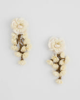 Chico's No Droop® Flower & Conch Shell Earrings WHITE