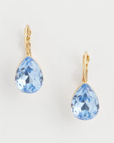 Chico's Aqua Gem Teardrop Earrings BLUE