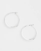 Chico's Cassie Silver-Tone Hoop Earrings SILVER