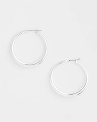 Chico's Cassie Silver-Tone Hoop Earrings SILVER