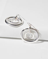 Chico's Silver Tone Drop Pendant Earrings SILVER
