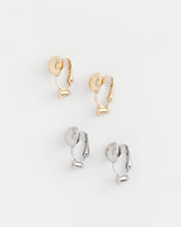 Chico's Clip Earring Converters MIXED METALS