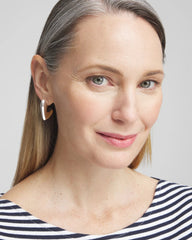 Chico's No Droop® Silver Tone Mini Hoops SILVER