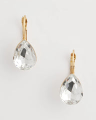 Chico's Crystal Gem Teardrop Earrings CRYSTAL
