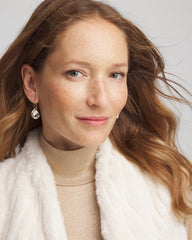 Chico's Crystal Gem Teardrop Earrings CRYSTAL