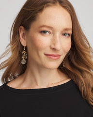 Chico's Galaxy Cluster Drop Earrings NEUTRAL