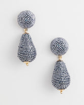 Chico's Wrapped Teardrop Post Earrings BLUE