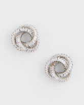 Chico's Silvertone Twisted Stud Earrings SILVER