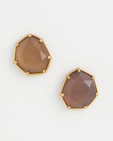 Chico's Agate Stone Stud Earrings NEUTRAL